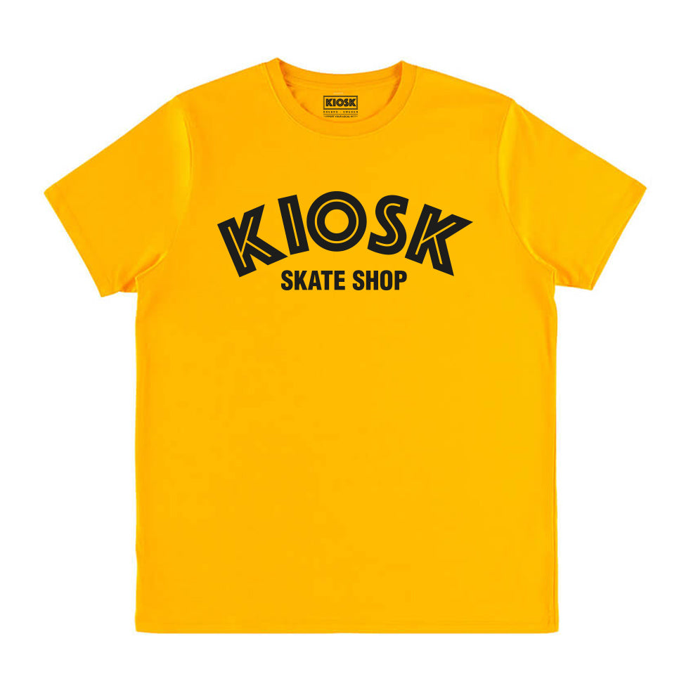 KIOSK SKATE SHOP - LOGO TEE- GOLD