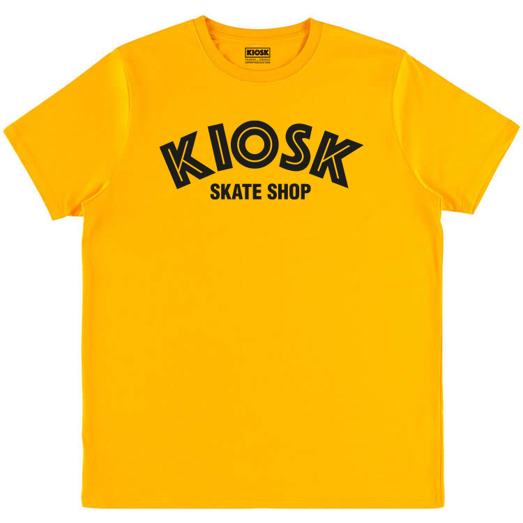 KIOSK SKATE SHOP - CREW T-SHIRT - YELLOW