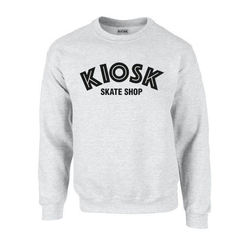 KIOSK SKATE SHOP - LOGO CREW - ASH WHITE