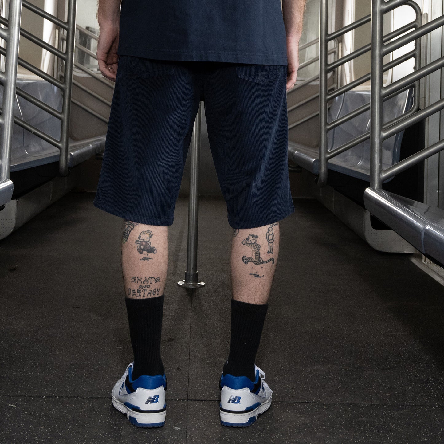 DICKIES SKATEBOARDING - JAKE HAYES CORDUROY SHORTS, 13" - BLUE