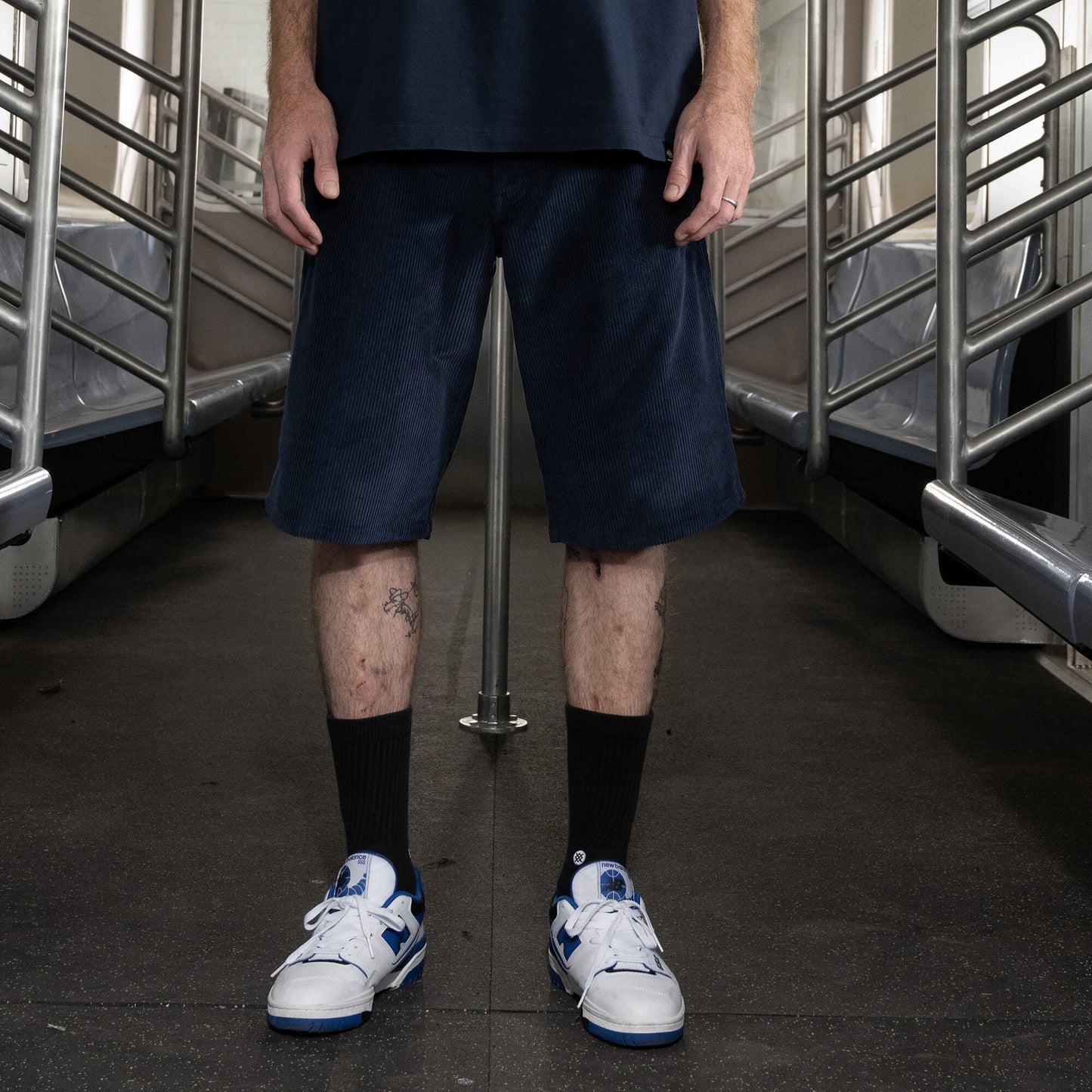 DICKIES SKATEBOARDING - JAKE HAYES CORDUROY SHORTS, 13" - BLUE