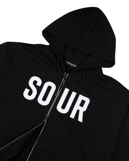 Sour Army Zip Hood – Black