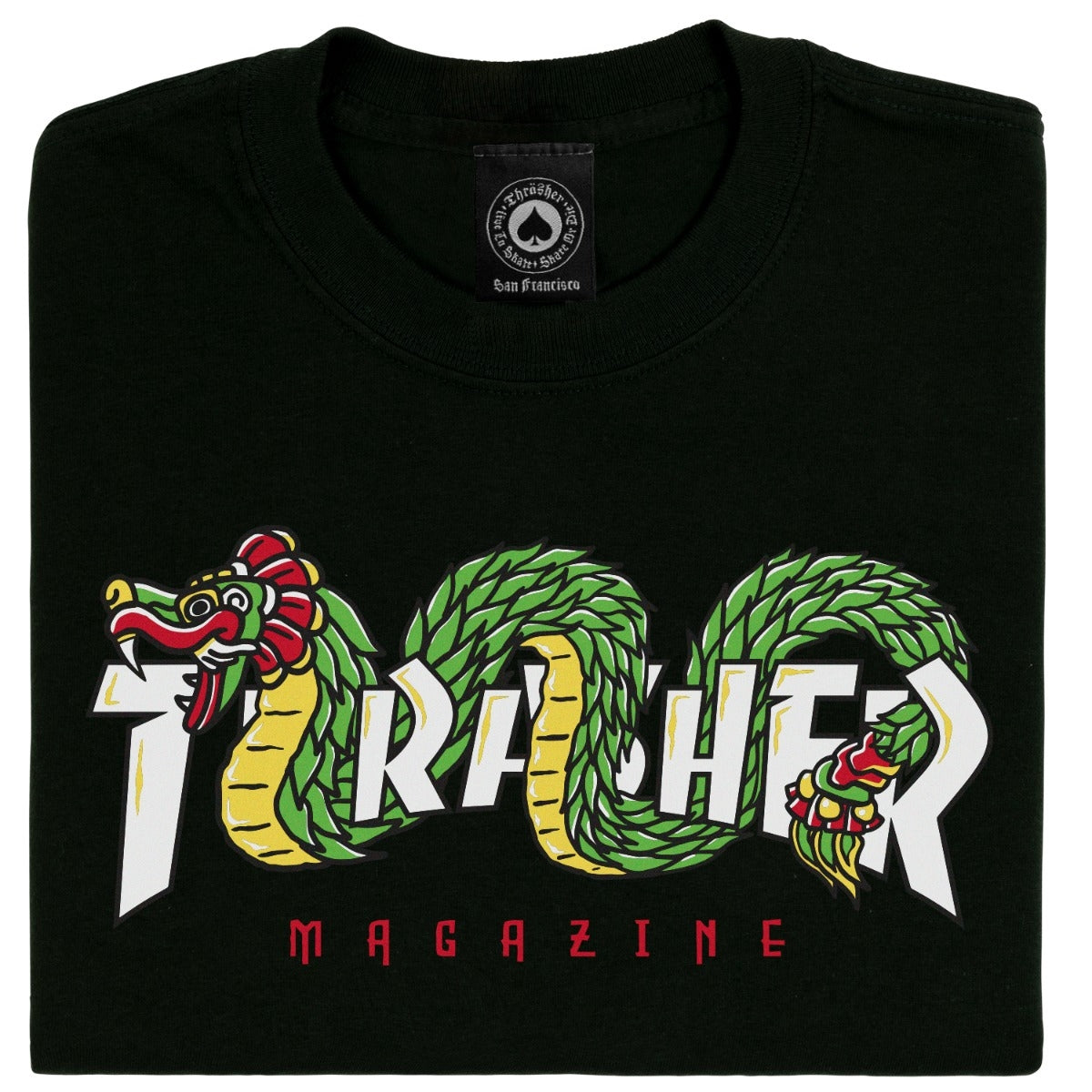 THRASHER AZTEC T-SHIRT - BLACK