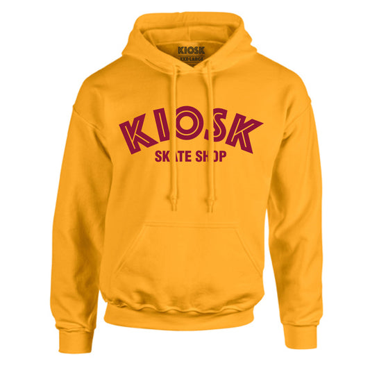 KIOSK SKATE SHOP LOGO HOODIE - GOLD