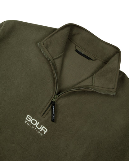 Sour Half Zip Micro Fleece – Olive