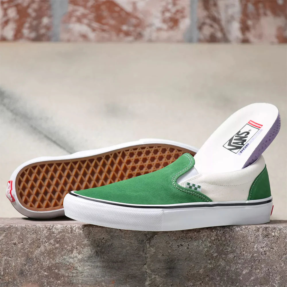 VANS SKATE SLIP-ON - JUNIPER/WHITE